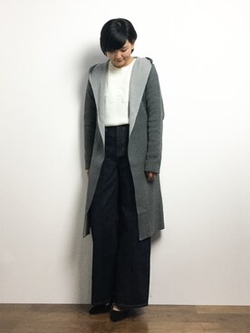 「YEVS（イーブス）のアイテム（ジャケット/アウター）」を使った、ゆえんさん（レディース・162cm）の冬コーディネート