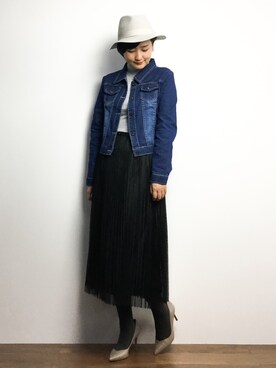 「Color（カラー）のアイテム（ジャケット/アウター）」を使った、ゆえんさん（レディース・162cm）の冬コーディネート