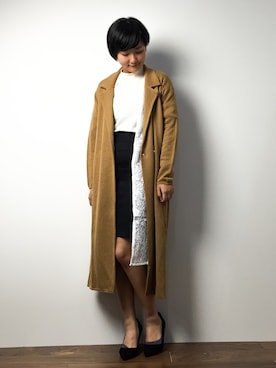 「LUCA（ルカ）のアイテム（その他アウター）」を使った、ゆえんさん（レディース・162cm）の冬コーディネート
