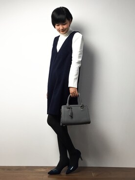 「STUDIOUS（ステュディオス）のアイテム（スウェット）」を使った、ゆえんさん（レディース・162cm）の冬コーディネート