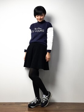 「RAY CASSIN（レイカズン）のアイテム（スウェット）」を使った、ゆえんさん（レディース・162cm）の冬コーディネート