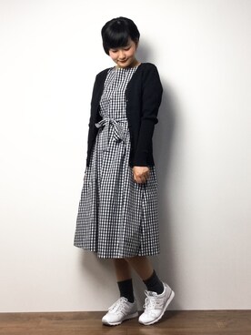 「Te chichi（テチチ）のアイテム（ワンピース/ドレス）」を使った、ゆえんさん（レディース・162cm）の冬コーディネート