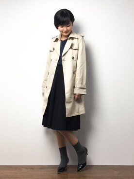 「PLAIN CLOTHING（プレーンクロージング）のアイテム（パンプス）」を使った、ゆえんさん（レディース・162cm）の冬コーディネート