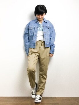 「goocy（グースィー）のアイテム（ジャケット/アウター）」を使った、ゆえんさん（レディース・162cm）の冬コーディネート