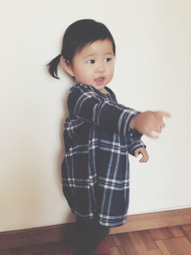 「babyGAP（babyGAP）のアイテム（ワンピース、その他）」を使った、Annie0522さん（キッズ・90cm）の冬コーディネート