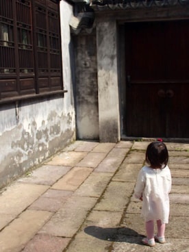 「Bonpoint（ボンポワン）のアイテム（ワンピース、ホワイト系）」を使った、Annie0522さん（キッズ・90cm）の春コーディネート