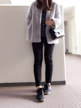 「MAISON DE REEFUR（メゾンドリーファー）のアイテム（その他アウター）」を使った、misuzuさん（レディース・154cm）の冬コーディネート