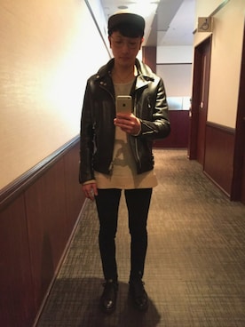 「NR.FLAG（エヌアールフラッグ）のアイテム」を使った、Ryo Ishidaさん（メンズ・163cm）の冬コーディネート