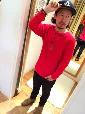 赤いtシャツ の人気ファッションコーディネート Wear