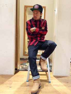 「TYPE BLUE（タイプブルー）のアイテム（パンツ）」を使った、Kouki Niimiさん（メンズ・161cm）の夏コーディネート