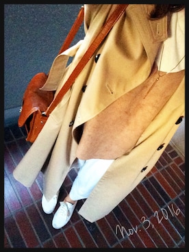 「URBAN RESEARCH ROSSO WOMEN（アーバンリサーチ　ロッソ）のアイテム（トレンチコート）」を使った、り、さん（レディース・163cm）の秋コーディネート