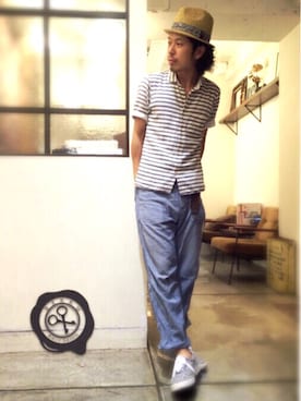 「H&M DIVIDED（エイチアンドエム　ディヴァイデッド）のアイテム」を使った、別宮聖一 ( ベックセイイチ )さん（メンズ・169cm）の夏コーディネート