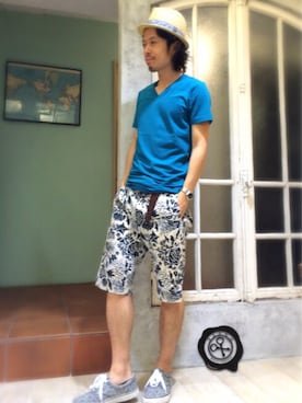 「H&M」｜別宮聖一 ( ベックセイイチ )さん（メンズ・169cm）の夏コーディネート