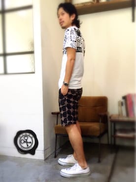 「黒パンツ」｜別宮聖一 ( ベックセイイチ )さん（メンズ・169cm）の夏コーディネート