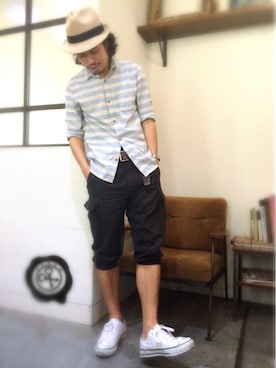 「ZARA KIDSのアイテム」を使った、別宮聖一 ( ベックセイイチ )さん（メンズ・169cm）の夏コーディネート