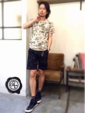 「STUDIOUS（ステュディオス）のアイテム（パンツ）」を使った、別宮聖一 ( ベックセイイチ )さん（メンズ・169cm）の夏コーディネート