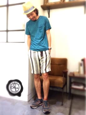 「H&M DIVIDED（エイチアンドエム　ディヴァイデッド）のアイテム」を使った、別宮聖一 ( ベックセイイチ )さん（メンズ・169cm）の夏コーディネート