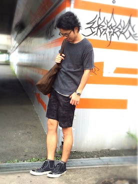 「nﾟ 44（ナンバーヨンジュウヨン）のアイテム」を使った、別宮聖一 ( ベックセイイチ )さん（メンズ・169cm）の夏コーディネート