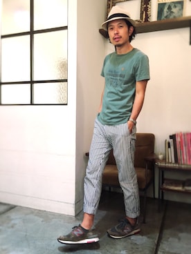 「AMERICAN RAG CIE（アメリカンラグシー）のアイテム」を使った、別宮聖一 ( ベックセイイチ )さん（メンズ・169cm）の夏コーディネート