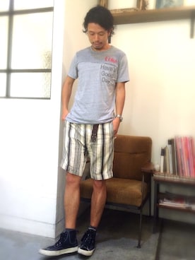 「nﾟ 44（ナンバーヨンジュウヨン）のアイテム」を使った、別宮聖一 ( ベックセイイチ )さん（メンズ・169cm）の秋コーディネート