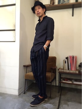 「H&M DIVIDED（エイチアンドエム　ディヴァイデッド）のアイテム」を使った、別宮聖一 ( ベックセイイチ )さん（メンズ・169cm）の秋コーディネート