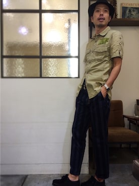 「nﾟ 44（ナンバーヨンジュウヨン）のアイテム」を使った、別宮聖一 ( ベックセイイチ )さん（メンズ・169cm）の秋コーディネート