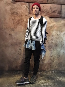 「REMI RELIEF（レミレリーフ）のアイテム」を使った、別宮聖一 ( ベックセイイチ )さん（メンズ・169cm）の秋コーディネート