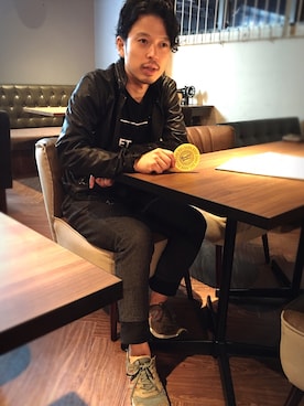 「GAP（ギャップ）のアイテム（その他アウター）」を使った、別宮聖一 ( ベックセイイチ )さん（メンズ・169cm）の秋コーディネート