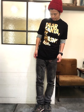 「アイテム（腕時計）」を使った、別宮聖一 ( ベックセイイチ )さん（メンズ・169cm）の冬コーディネート