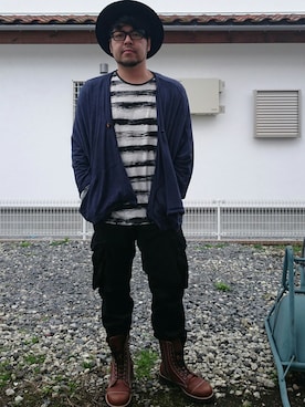 「ツバ広ハット」｜ＩＧＵＣＨＩさん（メンズ・173cm）の秋コーディネート