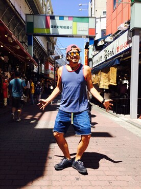 「Freestyle（フリースタイル）のアイテム」を使った、ふるちゃんさん（メンズ・171cm）の夏コーディネート