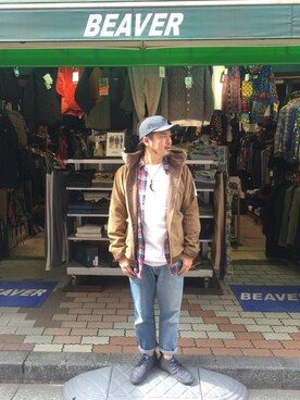 「DOWN ON THE CORNER（ダウンオンザコーナー）のアイテム」を使った、ふるちゃんさん（メンズ・171cm）の秋コーディネート