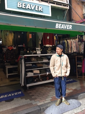 「DOWN ON THE CORNER（ダウンオンザコーナー）のアイテム」を使った、ふるちゃんさん（メンズ・171cm）の秋コーディネート