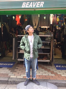 「DOWN ON THE CORNER（ダウンオンザコーナー）のアイテム」を使った、ふるちゃんさん（メンズ・171cm）の秋コーディネート