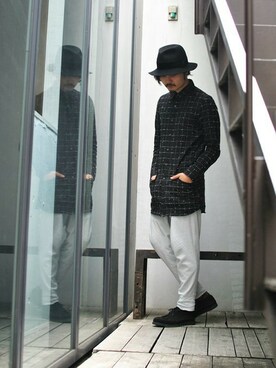 「OURET（オーレット）のアイテム（スニーカー）」を使った、OURETさん（メンズ・175cm）の春コーディネート