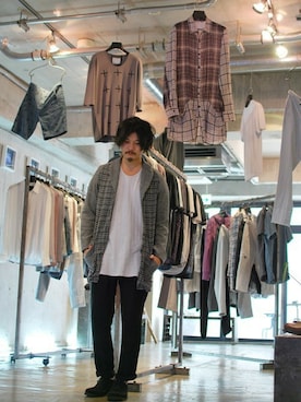 「OURET（オーレット）のアイテム（その他アウター）」を使った、OURETさん（メンズ・175cm）の夏コーディネート