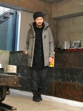 「OURET（オーレット）のアイテム（ダウンジャケット/コート）」を使った、OURETさん（メンズ・175cm）の冬コーディネート