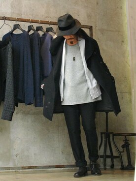 「OURET（オーレット）のアイテム（その他アウター）」を使った、OURETさん（メンズ・175cm）の冬コーディネート