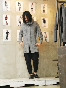 「OURET（オーレット）のアイテム（ブーツ）」を使った、OURETさん（メンズ・175cm）の春コーディネート