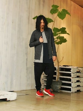 「OURET（オーレット）のアイテム」を使った、OURETさん（メンズ・175cm）の春コーディネート