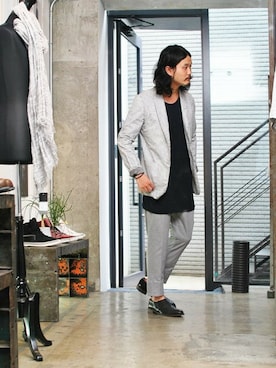 「OURET（オーレット）のアイテム」を使った、OURETさん（メンズ・175cm）の夏コーディネート