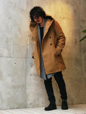 「OURET（オーレット）のアイテム（その他アウター）」を使った、OURETさん（メンズ・175cm）の秋コーディネート