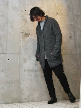 「OURET（オーレット）のアイテム（ブーツ）」を使った、OURETさん（メンズ・175cm）の秋コーディネート