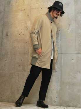 「OURET（オーレット）のアイテム（その他アウター）」を使った、OURETさん（メンズ・175cm）の冬コーディネート