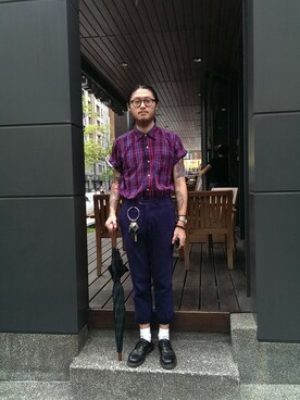 「アイテム（その他シューズ）」を使った、Shu Yuさん（メンズ・180cm・100代）の秋コーディネート
