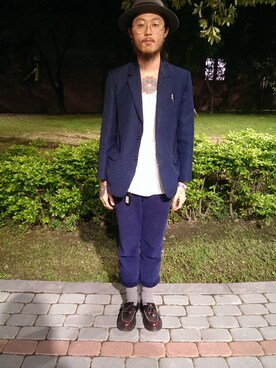 「アイテム（その他シューズ）」を使った、Shu Yuさん（メンズ・180cm・100代）の秋コーディネート