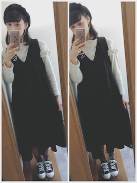 「chambre de charme（シャンブルドゥシャーム）のアイテム（その他トップス）」を使った、u iさん（レディース・165cm）の秋コーディネート