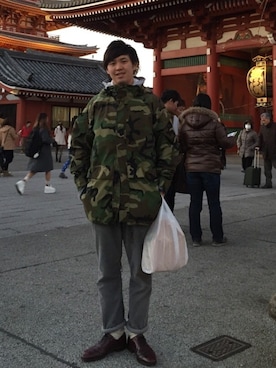 「フード」｜kazunari nittaさん（メンズ・175cm）の冬コーディネート