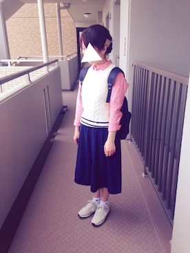 「INTERPLANET（インタープラネット）のアイテム（ベスト）」を使った、877さん（レディース・150cm）の春コーディネート