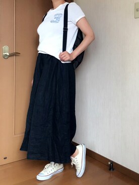 「SMELLY（スメリー）のアイテム（ピアス（両耳用））」を使った、▷◁さん（レディース・162cm）の夏コーディネート